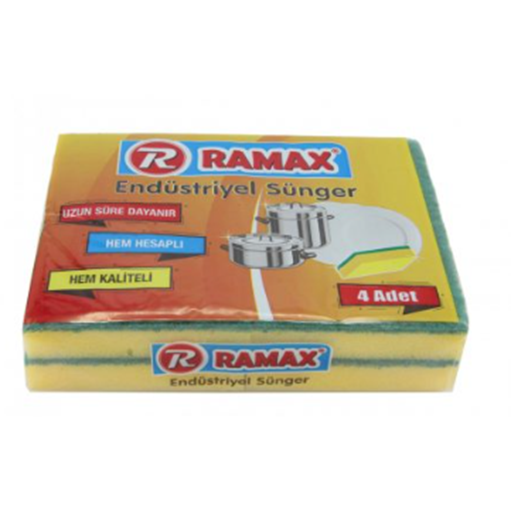 RAMAX ENDÜSTRİYEL BULAŞIK SÜNGERİ 4 ADET