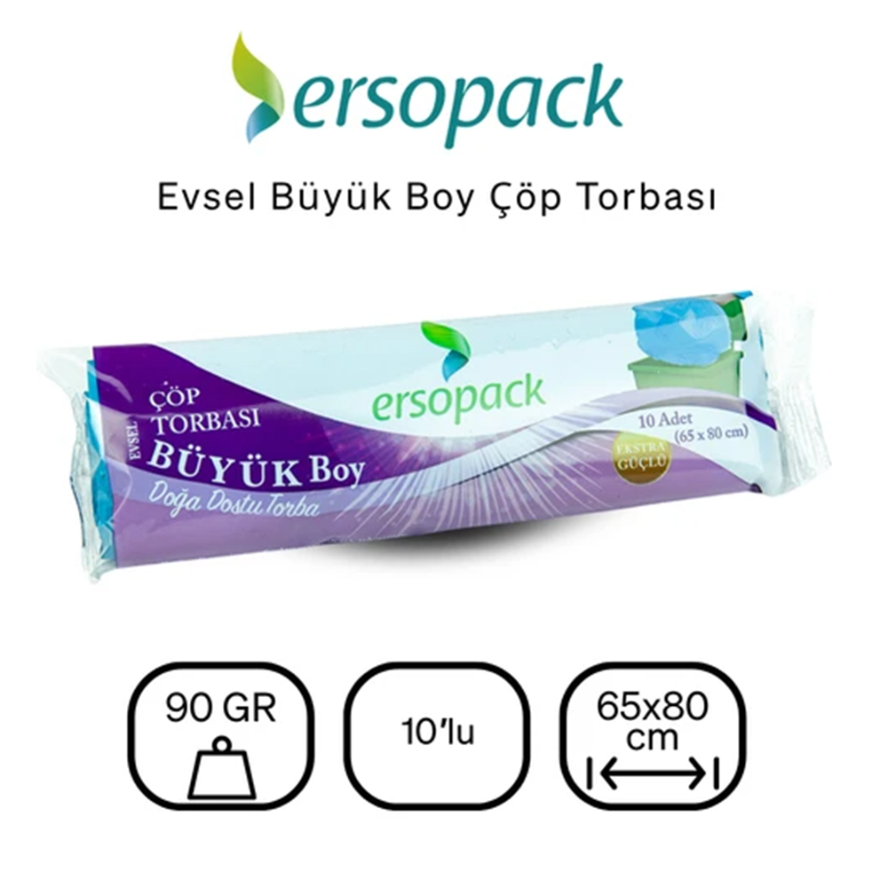 65X80 BÜYÜK BOY ÇÖP TORBASI EV TİPİ ERSOPACK