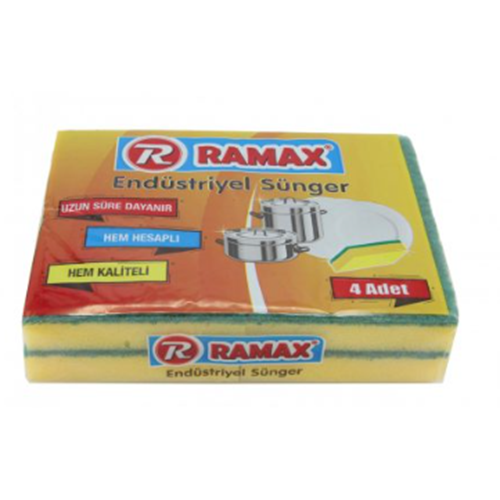 RAMAX ENDÜSTRİYEL BULAŞIK SÜNGERİ 4 ADET