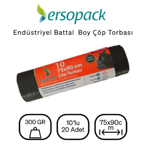 75X90 BATTAL BOY ÇÖP TORBASI ERSOPACK