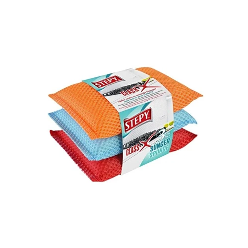 STEPY FİLELİ BULAŞIK SÜNGERİ 3 ADET