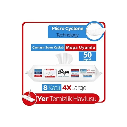 SLEEPY MOP YER TEMİZLİK ÇAMAŞIR SULU 50 ADET