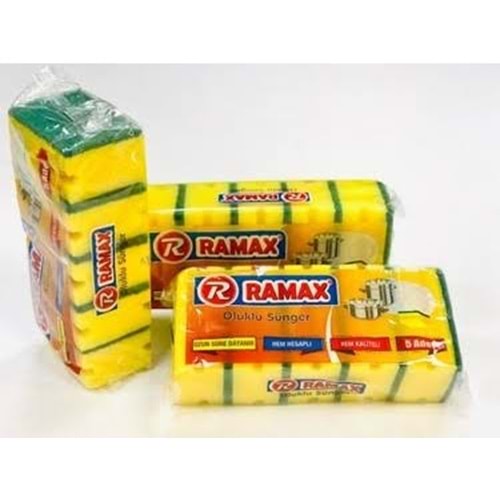 RAMAX OLUKLU BULAŞIK SÜNGERİ 5 ADET