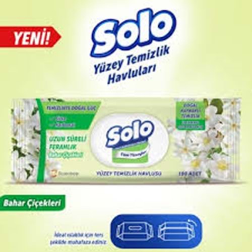 SOLO YÜZEY TEMİZLİK BAHAR ÇİÇEKLERİ 100 ADET