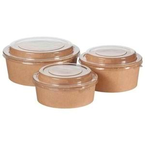 KRAFT SALATA KASESİ 500 GR (KASE+KAPAK) 50 ADET