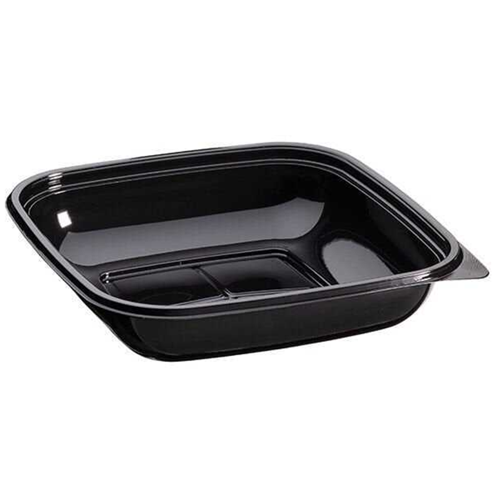 750 CC KARE SİYAH SALATA PET ( KAP + KAPAK ) 50 ADET