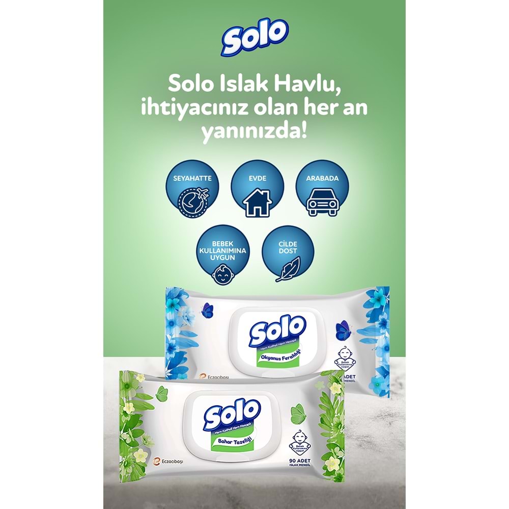 SOLO ISLAK HAVLU 90 ADET