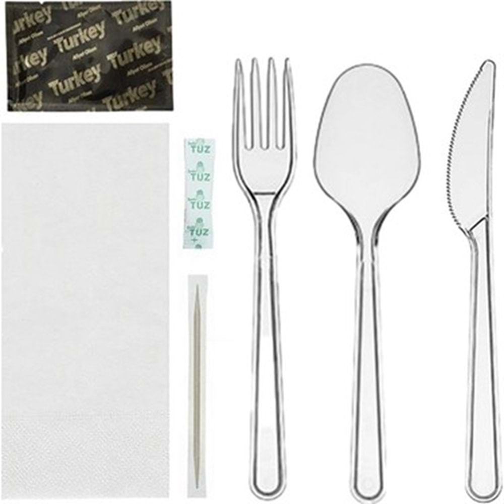 6.LI YEMEK SETİ ÇATAL KAŞIK 2,80 GR 500 ADET